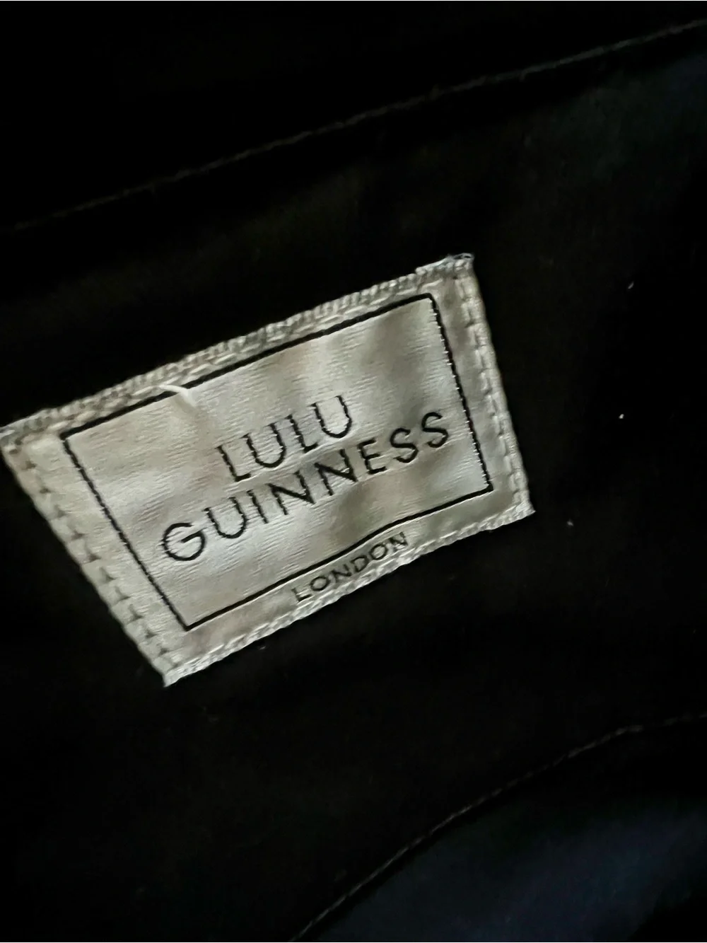 Lulu Guinness London Wool Felt Poppy Tote Bag Black Red Floral